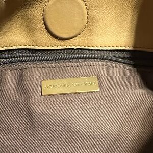 Adrienne Vittadini Beige and Gold Accent Bag